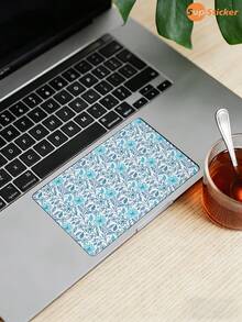 1张清新花卉图案贴纸，笔记本电脑触控板贴纸，PVC材质，自粘，可移除，防尘，防刮，不留残胶，用于笔记本电脑触控板装饰、保护和个性化定制，尺寸：3.54x5.51英寸 - 彩色 - 查看 9