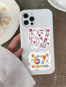 50pcs Funny 67 Stickers, 67 Party Gifts Waterproof Vinyl Stickers - Multicolor - View 10