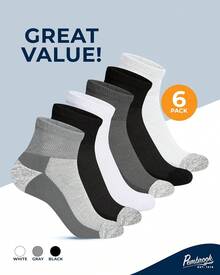Women Thigh High Socks - Black - 6 Pairs - View 5