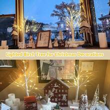 1pc/2pcs Birch Tree Lamp, Charming Tree Branch Lights,Flexible Adjustable Tree Branches,3AA&USB Powered, Perfect For Indoor Bedroom Decor,Outdoor Activities, Party Decor, Table Decoration,Valentine Day,Christmas & Halloween Decorations - Warm Light - View 10