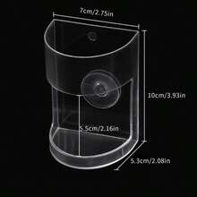 带吸盘的水族箱喂食器，防散落精准喂食装置，小型浮沉两用鱼食分配器