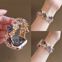 Chic Apple-Inspired Artistic Floral Doodle Stretch Bracelet With Freely Adjustable Sizing | Artistic & Playful Doodle Design, Compatible With Apple Watch Ultra/SE/Series 11/10/9/8/7/6/5/4/3/2/1 | Fits 38mm 40mm 41mm 42mm 44mm 45mm 46mm 49mm - 38/40/41mm (s10) 42mm - View 10