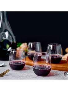 1/6 套装，水晶玻璃饮具，葡萄酒杯，香槟杯，威士忌杯，冰饮杯，冰茶杯，适用于鸡尾酒、香槟、果汁、牛奶、苏打水，是居家、酒吧、派对、夏季和送礼的理想之选。 - 透明 - 查看 3