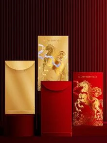 6pcs Horse Year Lai See Envelopes 2026 New Design Premium Chinese New Year Creative Red Packet Bags