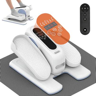  Advwin Under Desk Elliptical Machine, Quiet & Portable Seated Pedal Exerciser With 10 Adjustable Speeds, Low-Impact Leg Trainer For Cardio & Strength