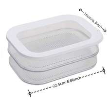 Recipiente pentru depozitarea alimentelor în frigider cu 2/3/4 straturi, cutii transparente etanșe pentru conservarea alimentelor, recipiente pentru depozitarea alimentelor feliate în frigider, cutii reutilizabile etanșe pentru economisirea alimentelor, organizare bucătărie, potrivite pentru interior, exterior, camping - Multicolor - Vizualizare 9