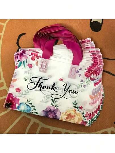 5/10/15/20/25/30/40/50 个装高级礼品袋 - 多功能购物袋和派对回礼袋，适用于婚礼、生日等场合 - 适用于小型企业和活动的塑料工艺袋