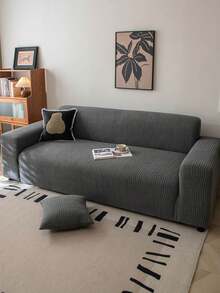 1件装经典宽条纹沙发套，高弹力，可拉伸且不易变形，适合所有季节，适用于家庭、办公室、客厅、厨房，单人、双人、三人、四人、五人沙发。 - 深灰色 - 查看 8