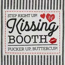 DII - Delantal de Navidad para Mujer, Delantal, , 29.5x26, 1(Kissing Booth Hearts Einheitsgröße) - Multicolor - Ver 3