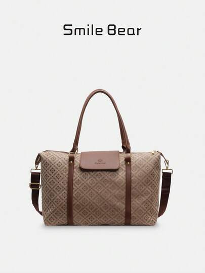 时尚纯色大容量手提包，周末旅行包，女士时尚轻便游泳包，健身包，瑜伽包，行李包，可手提或肩背，商务旅行，搬家衣物收纳包，适合上学、存放学习用品、旅行必备品、度假旅行包、行李箱、旅行包等。