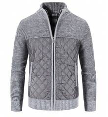 Men Sports Cardigans - 6635 Light Gray - View 1