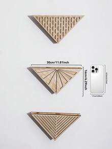 1 pieza Estantería de pared de triángulo geométrico estilo bohemio, soporte colgante para plantas suculentas, estantería para plantas de interior/exterior, estantería de flores de pared minimalista moderna, estantería decorativa, adecuada para sala de estar, dormitorio, balcón, entrada, decoración de pared de apartamento, exhibición de plantas, estilo nórdico bohemio, almacenamiento de pared ahorrativo de espacio y decoración del hogar - Multicolor - Ver 12