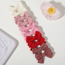 10个全包布发夹，可爱甜美，温和护发，情人节礼物 - 彩色 - 查看 15