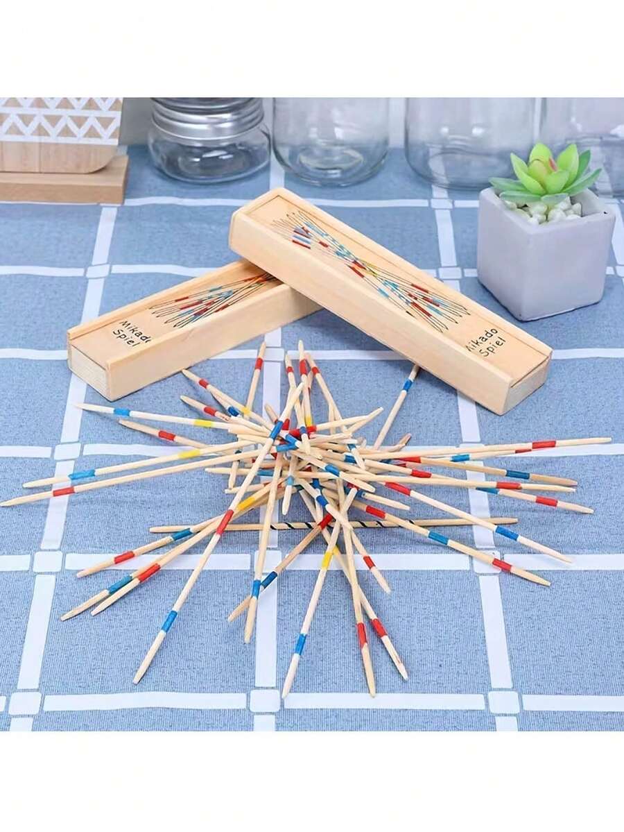 31pcs Creative Family Gathering Interactive Fun Wooden Stick Game Props, Stick Picking/Bamboo Stick Game Props, Designed To Cultivate Thinking Ability And Promote Interesting Parent-Child Interaction, Made Of Durable Materials, Suitable For Social Gatherings, Parties, Family Gatherings, Corporate Team Building Activities, Birthday And Holiday Parties, Christenings, Housewarming Events, Valentine's Day, Weddings And Everyday Home Use. - Multicolor - View 1