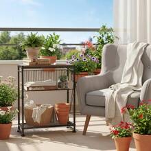 Dulcii Small Side Table For Small Spaces Skinny Bedside Nightstand Bedroom Thin Side Table Rustic Brown - RusticBrown - View 7