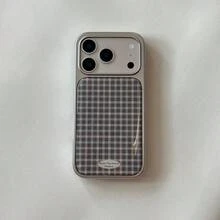 Soft & Cute Retro Plaid Phone Case Compatible With IPhone 17 Pro Max, 17, 16 Pro, 15 PM, 13, 14 Pro, Full Coverage Anti-Drop Korean Style