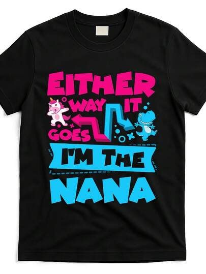 Camiseta ei way goes nana gender reveal announce para hombres ewi0495805 at color negro product image