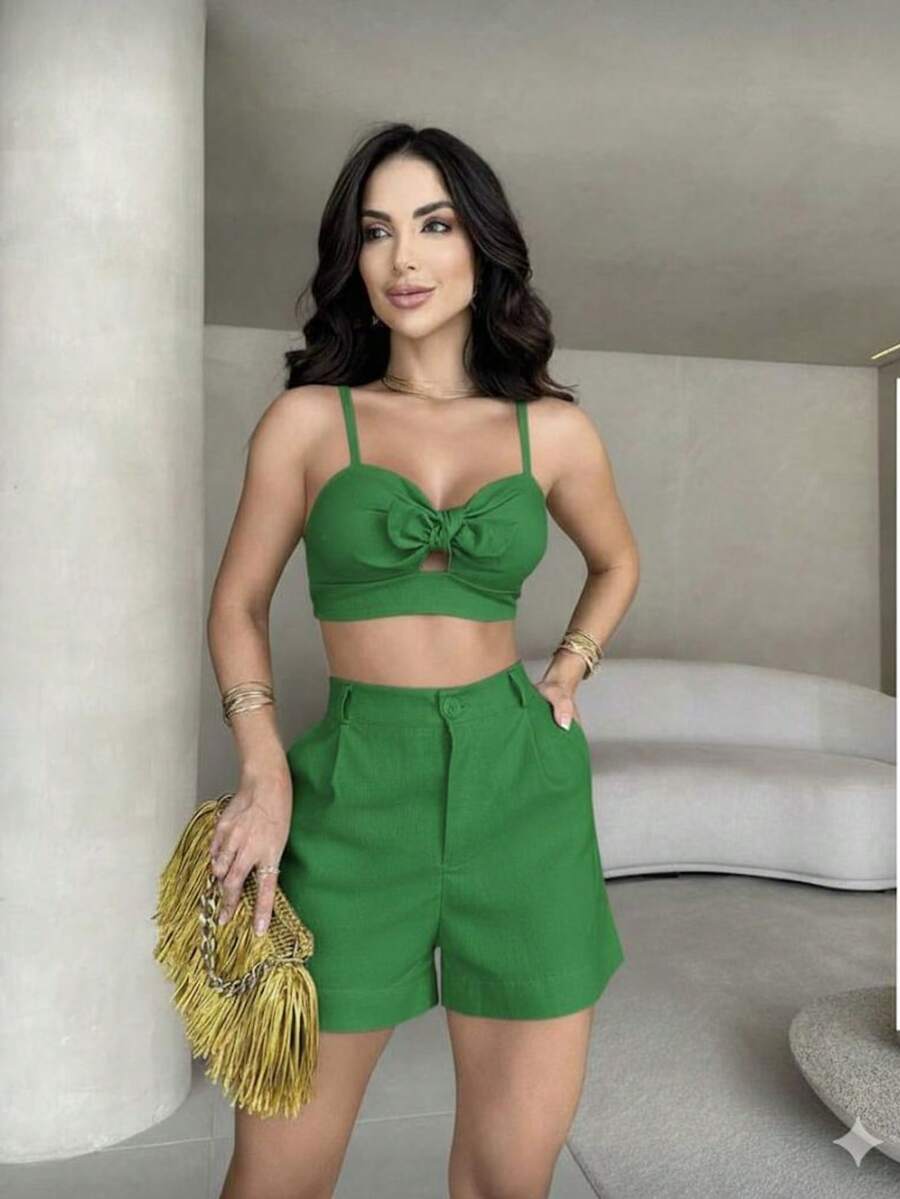 Women Two-Piece Outfits - màu xanh lá - Xem 1