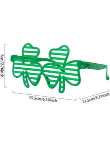 1/2/4pcs St. Patrick's Day Clover Green Lucky Plastic Window Blinds, Sunshade, Party Prop, Suitable For St. Patrick's Day, Irish Party Decor, Party Decoration Props - Multicolor - View 2