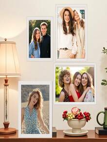 A3/A4/A5 Classic Photo Frame, Suitable For Wall/Desk, Matte Black/White/Light Wood Grain, Multi-Functional Document Frame, Faux Wood Grain - Multicolor - View 6
