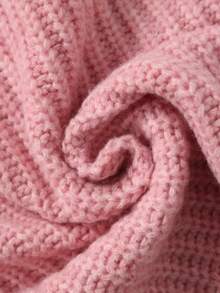 Women's Casual Loose Front Button Design Ribbed Texture Solid Color Cardigan Sweater, Suitable For Homecoming, Daily Wear, Travel, Fall - Pink - View 3