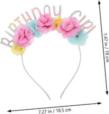 diademas de fiesta headbands mujer decoración fiesta de flores de cumpleaños tocados de cumpleaños banda para cabello diademas de mujer feliz cumpleaños diadema de flores - 1 - Ver 5