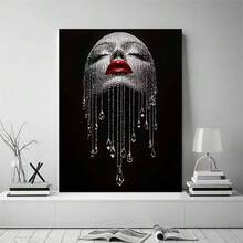 2D Flat 1pc Pretty Face 2D Poster Canvas Wall Art Framed For Home Decor, Modern Art Style Poster Wall Decor High Quality Canvas Prints For Living Room Bedroom Kitchen Office Cafe Decor, Perfect Gift And Decoration, 2D Flat, Perfect For Room Decor - 黃色 - 查看 9