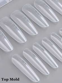 180片三明治式椭圆形美甲延长模具，15种尺寸，透明全覆盖凝胶美甲模具，上下分层模具设计，适用于DIY美甲延长和美甲沙龙用品 - 無色 - 查看 8