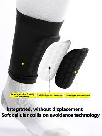 1pc/1pair Sports Leg Protection Sleeve, Summer Honeycomb Anti-Collision Shin Guard, Football Specific Leg Protector