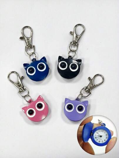 Quartz Watch - Monster Flip Cover Keychain, Watch Pendant, Cute Pendant, Couple Keychain Bracelet, Creative Gift, Portable And Compact, Suitable For Christmas, Easter, Birthday, Graduation, Back To School And Other Occasions
