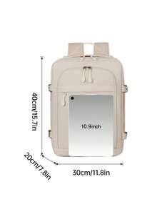 Myco Viz Air 40x30x20cm Convertible Personal Item/Carry-On Bag/Backpack, Suitable For Short Trips, Easily Fits Under Seat, Fits 14-Inch Laptop, Portable, Unisex Solid Color, Travel/Trolley/TSA-Compliant Airplane Backpack, Also Suitable As A Bookbag Travel Bag Holiday - Multicolor - View 2