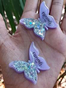 1pc Butterfly Mirror Pendant Casting Silicone Mold, Moth Butterfly Insect Series Pendant Dripping Resin DIY Earrings Pendant Silicone Mold - White - View 9