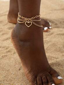 imoli 1pc Adjustable Starfish Anklet (Chain Length Can Be Customized) - 20014-love - View 7
