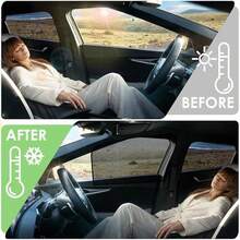 WD&CD 2 PCS Protector Solar Lateral para Coche, Parasol Coche Lateral Protección UV, Parasoles Magnético para Ventana Lateral, Sol y el Calor y Privacidad Protección - Ventana lateral frontal - Ver 4