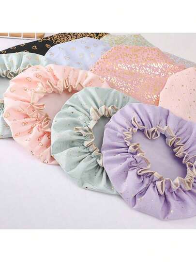 Touca de banho à prova d'água para banho camada dupla impermeável reutilizável