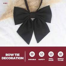 Arco De Graduacin Corbatn De Traje De Marinero Hada Madrina Arco Decoraciones De Corbata De Lazo De Nia Pajaritas De Esmoquin Pajarita Japonesa Cinta Pao Perder Uniforme - negro + 13,00X12,00X1,00CM - Ver 4
