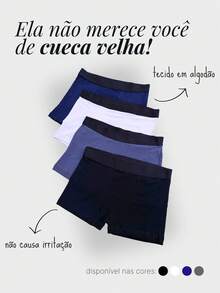 Set Of 6 Men's Boxer Briefs, Premium Cotton, Comfortable For Adults - Multicolor - View 10
