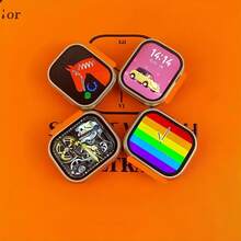 Smartwatch S100 Ultra 2 Kit Set Reloj 7 Correas Hombre Mujer Plateado Silicona/metálica Varios Plateado - Rosa - Ver 7