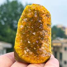 Natural Raw Material Citrine Crystal Cluster Mineral Specimen,Stone Citrine Crystal Cave Cluster, Used For Attracting Wealth - Yellow - View 4