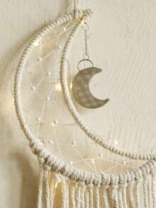 1 chiếc đồ trang trí treo tường thủ công dệt hình sao và trăng, kiểu Boho, làm bằng macrame với tua rua, tranh treo tường tối giản, thích hợp cho phòng khách, phòng ngủ, văn phòng và trang trí nhà cửa. - Nhiều màu - Xem 12