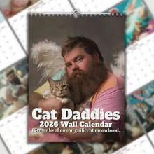 2026 Funny Cat Calendar And 2026 Christian Bible Verse Calendar, Adorable Humorous Cat Calendar, Animal Wall Hanging Monthly Calendar, Quirky Kitty Photography Calendar, Home Office Wall Calendar, Suitable As Christmas Or New Year Gift For Cat Lovers, Back To School - Multicolor - View 4
