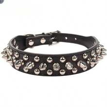 iDestry Dây đeo cổ cho chó cưng bằng da có thể điều chỉnh, chất liệu da PU, kiểu dáng punk, đính đinh tán và gai nhọn, phù hợp cho chó nhỏ, vừa và lớn, mèo. - Nhiều màu - Xem 37