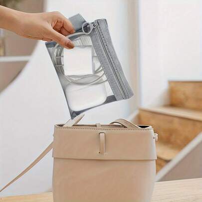 1pc Mesh Digital Storage Bag - Portable Organizer Bag For Cosmetics, Cables, Earphones, Power Bank And Phones - Durable Nylon Material, Zipper Closure, Multi-Compartment Design, Convenient For Travel Accessories And Phone Storage | Mesh Design | Zipper Closure