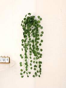 2 件装人造西瓜叶、红薯叶、海棠叶壁挂藤蔓、假植物