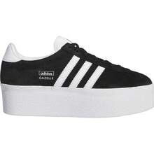 Adidas 【隐藏式增高】阿迪达斯女士 Gazelle 运动鞋，厚底休闲鞋，轻便缓震，多功能通勤鞋，带增高功能 - 黑色 - 查看 5