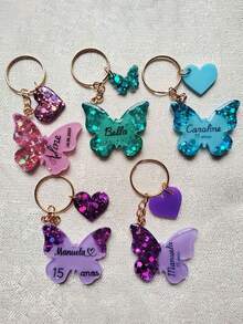 1pc Butterfly Mirror Pendant Casting Silicone Mold, Moth Butterfly Insect Series Pendant Dripping Resin DIY Earrings Pendant Silicone Mold - White - View 10