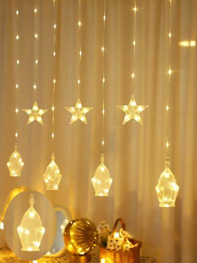 1 Set 2,1M 82 LED Petroleumlampen Lichterkette, Innenraum Heim Dekoration LED Fairy Lichterkette, batteriebetrieben, Funkel Lichter, Hochzeitsdekoration, Geburtstags Party Dekoration, Feiertag Petroleumlampen Lichterkette, Raum Wand Dekoration Sternenhimmel Vorhang Lichter