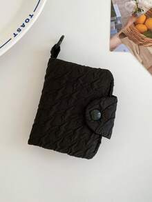 时尚纹理图案零钱包卡包，可折叠多功能软包，可爱蓝牙耳机套，身份证卡包，便携式零钱包，钥匙扣，拉链口红袋，女士旅行及日常必备配饰，圣诞节、母亲节、护士节、教师节、新年等节日送礼佳品 - 彩色 - 查看 10