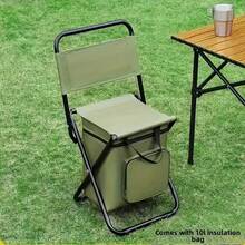 Portable Folding Camping Chair, Fishing Chair, Portable Backrest Stool, Compact Folding Chair, Outdoor Backrest Stool With Folding Backpack, Which Can Bear Load And Is Suitable For Camping/Fishing/Hiking And Other Environments.