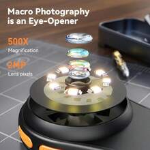 INSKAM Portable Digital Microscope, 2-Inch Mini Handheld, 500X Magnification, Super Macro Lens, USB/Battery Dual Power Supply, Suitable For PC, Applicable For Circuit Board Repair, Jewelry Inspection, Biological Observation - Multicolor - View 10